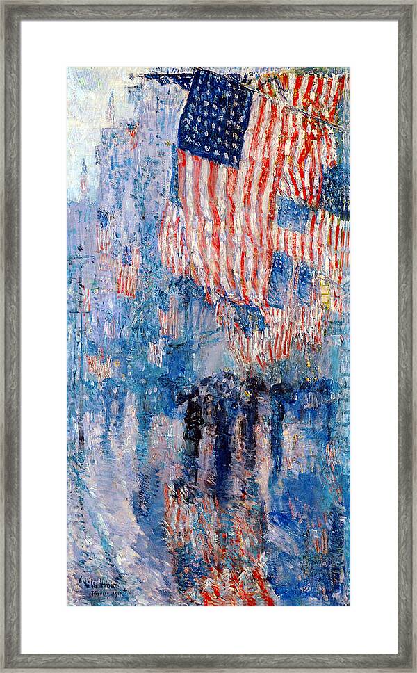 CANVAS OR PRINT WALL ART The Avenue In The Rain-Hassam 